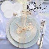 Aparelho de Jantar e Chá 20 Peças Oxford Daily Serena em Cerâmica com Alto-relevo – Branco