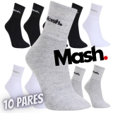 Kit Meia Mash Cano Médio Felpa com 10 Pares