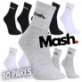 Kit Meia Mash Cano Médio Felpa com 10 Pares