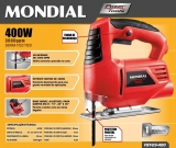 Serra Tico-Tico FST03 Mondial com Base de Corte e Base Móvel Ajustável 400W – Preta/Vermelha
