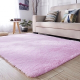 Tapete Shaggy Europa Rosa Bebê 1,00mx1,50m-Costa Oro