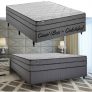 Cama Box Casal (Box + Colchão) Inducol – Molas Ensacadas 64cm de Altura Vanille Black