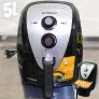 Fritadeira sem Óleo Mondial Air Fryer Grand Family Inox 5L Preta