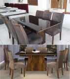 Mesa de Jantar 6 Cadeiras Retangular – DJ Móveis Itália