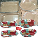 Conjunto de Assadeiras Clássicas Marinex em Vidro – 4 Peças