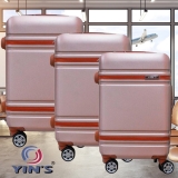 Conjunto de Malas para Viagem Yins Brasil YS21067VD com 3 peças com Rodas Giro 360º – Rose