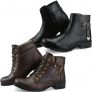 Kit 2 Pares de Bota Casual Feminina Preta e Capuccino – Dl Shoes