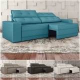 Sofá Retrátil Reclinável 4 Lugares Velosuede – Leon Next Sofás