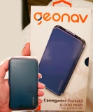 Carregador Portátil Universal 6.000mAh, 2 portas USB 2.1A, Led Indicador de bateria, Azul, PB6KMB,Geonav