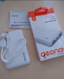 Carregador Portátil Universal 5.000Mah, 2 Portas Usb 2.1A, Led Indicador de Bateria, Branco, Es5Kwt,Geonav