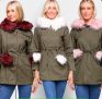 Jaqueta Parka Nylon S&V Com Capuz Pelo Feminina