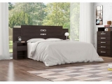 Cabeceira Casal e Queen Size MDP com 2 Prateleira – 2 Mesas de Cabeceira Demóbile Triunfo