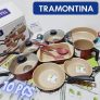 Conjunto de Panelas 10 Peças Tramontina Turim com Revestimento Antiaderente Starflon T1, Tampas de Vidro e Cabos de Baquelite – Vermelho