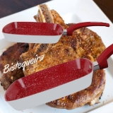 Bistequeira sem tampa Power Taste 24 cm Cinza e Vermelha – La Cuisine