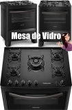 Fogão 5 Bocas Mesa de Vidro Continental Preto – Acendimento Automático FC5VP