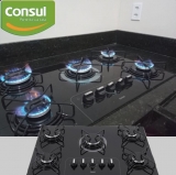Cooktop 5 Bocas Consul Preto a Gás GLP – Facilite CD075 AE
