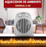 Aquecedor Elétrico Mondial A-08 – 9660-02 Triplo Sistema de Segurança