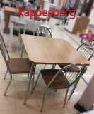 Mesa de Cozinha 4 Cadeiras Quadrada Crome Jade – Kappesberg