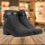 Bota Cano Curto Look Fashion Detalhe Croco Feminina