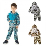 Conjunto Moletom Bebê Duzizo Com Capuz Camuflado Masculino