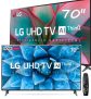 Smart TV UHD 4K LED 70” LG 70UN7310PSC Wi-Fi – Bluetooth HDR Inteligência Artificial 3 HDMI 2 USB