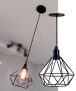Lustre Pendente Aramado Diamante Pequeno Várias Cores (Vermelho)