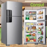 Geladeira Consul Frost Free Duplex CRM56 450L Inox