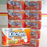 Papel Toalha Kitchen Jumbo Folha Dupla – Pack com 3 rolos de 110 unidades de 19×22 cm cada