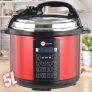 Panela de Pressão Elétrica Multifuncional 5L – Vermelha – Fun Kitchen