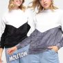 Moletom Fechado Volare Bicolor Plush Feminino