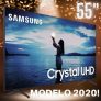 Smart TV SAMSUNG LED 55″ 4K UHD Crystal Samsung TU7020, Visual Livre de Cabos, Bluetooth, Processador Crystal 4K, 2 HDMI, 1 USB