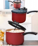Pipoqueira de Alumínio com Revestimento Interno de Antiaderente Tramontina Vermelho 22Cm