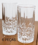 Jogo de Copos de Vidro 370ml 6 Peças – Casambiente Requinte