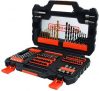 BLACK+DECKER Kit de Furar e Parafusar com Maleta 104 Peças para Furar e Parafusar A7230-XJ
