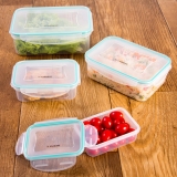 Conjunto de Potes Herméticos Retangulares 4 Peças Verde – La Cuisine