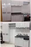 Cozinha Compacta Itatiaia Rose 7 Portas Aço e – Balcão com Tampo 3 Portas 1 Gaveta