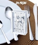 Faqueiro aço inox Charlotte 24 peças – Basic+