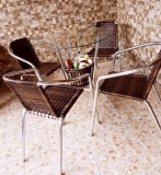 Conjunto de Mesa para Área Externa de Fibra – com 4 Cadeiras Alegro Móveis CJMB40199