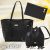 Kit 3 Bolsas Saco e Tote Feminina Lisa Com Necessaire Preto – CALFER
