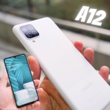 Smartphone Samsung Galaxy A12 Branco 64GB, Tela Infinita de 6.5″, Câmera Quádrupla, Bateria 5000mAh, 4GB RAM e Processador Octa-Core