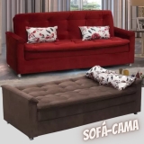 Sofá-cama Casal 3 Lugares Veludo Reclinável – Matrix Nanda