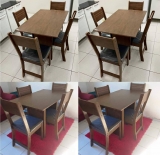 Mesa de Cozinha 4 Cadeiras Retangular Milano – J57080 Poliman Móveis