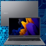Notebook Samsung Dual Core 4GB 500GB Tela Full HD 15.6” Windows 10 Book NP550XDA-KO1BR