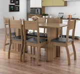 Mesa de Cozinha 6 Cadeiras Retangular Milano – J58080 Poliman Móveis