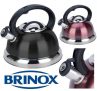 Chaleira Brinox Inox com Apito 2,5L ou 2,7L Roma