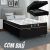 Cama Box Casal Baú Colchão de Espuma Semi Ortopédico Extra Firme Resistente Cinza 138x188x52cm Suporta 80kg Por Pessoa
