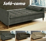 Sofá-cama Suede Reclinável Linoforte – Estela A2