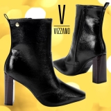Bota Coturno Vizzano Salto Alto Feminina