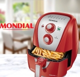 Fritadeira a Ar MONDIAL, Family Inox Red – 4L, 1500W – AFN-40-RI