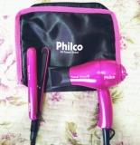 Kit Secador e Chapinha Philco Travel Shine